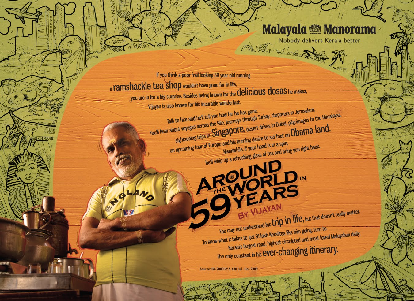 Malayala Manorama - Around the World in 59 Years by Vijayan | Stark Communications Pvt Ltd