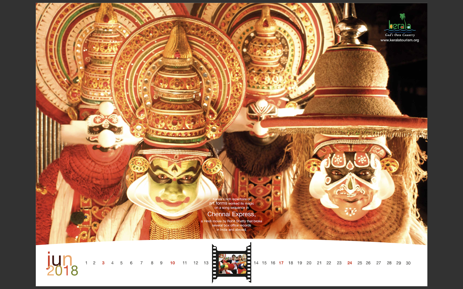 Kerala Tourism 2018 Calendar mock-up 7 | Stark Communications Pvt Ltd
