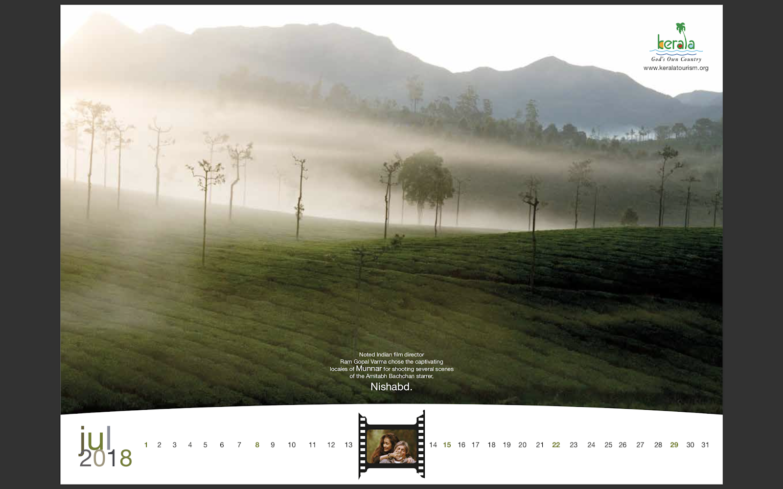 Kerala Tourism 2018 Calendar mock-up 8 | Stark Communications Pvt Ltd