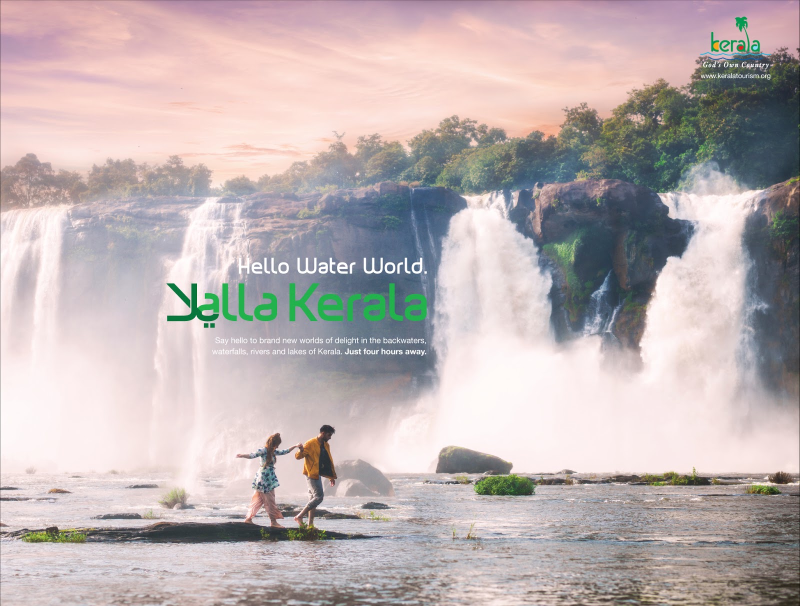 A Pinch of Arabic in Waterfalls of Kerala - Yalla Kerala by Kerala Tourism | Stark Communications Pvt Ltd