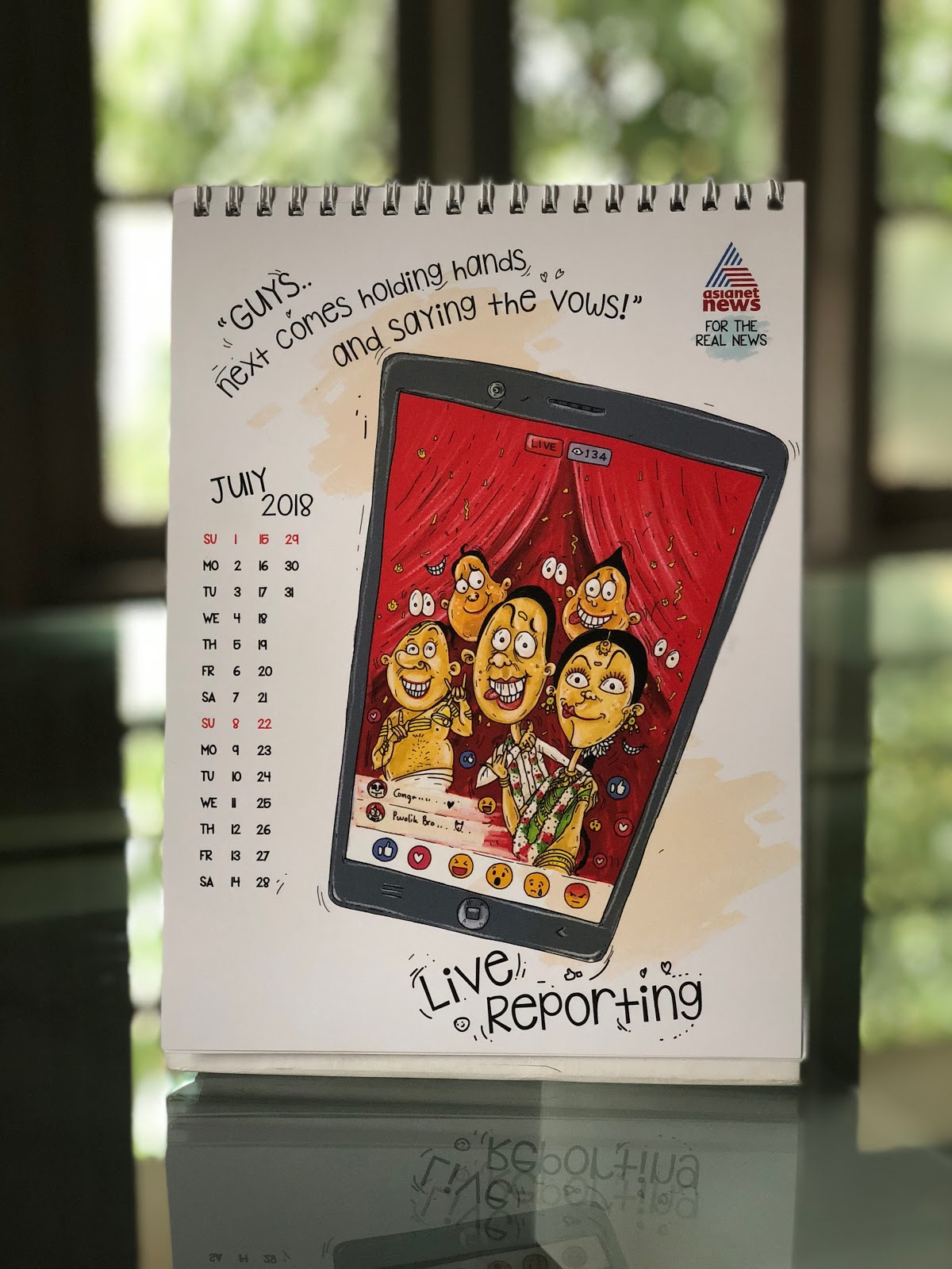 Asianet News 2018 Calendar mock-up - 1 | Stark Communications Pvt Ltd