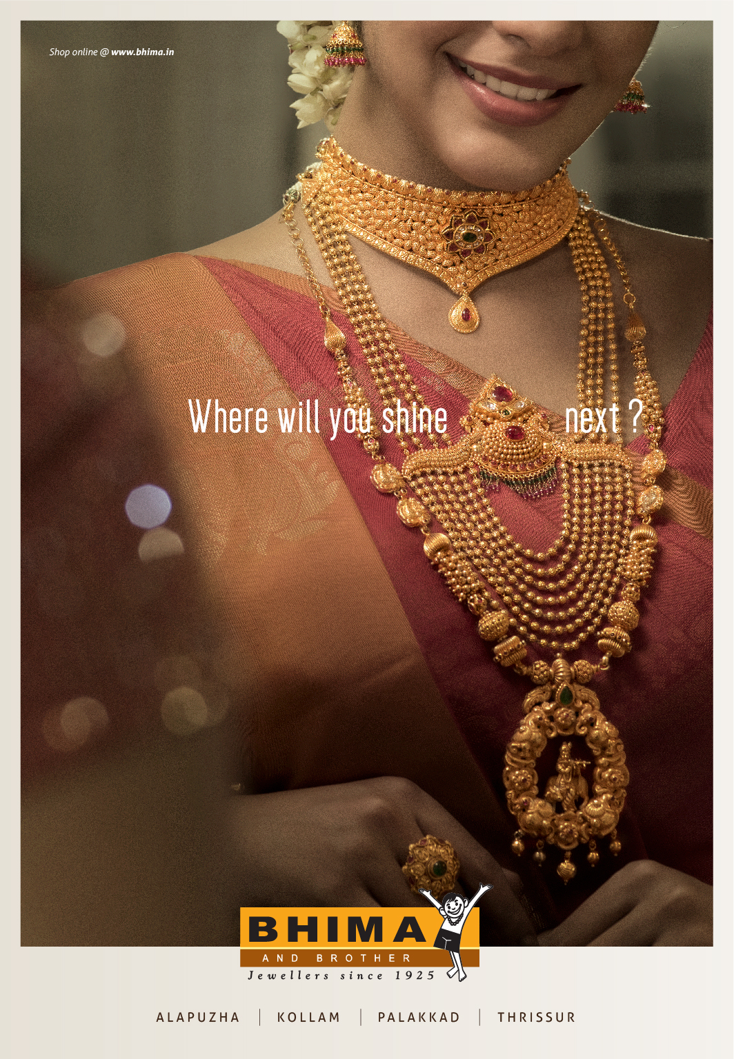 Where will you shine next by Bhima Jewellers | Print mock-up 6 by Stark Communications Pvt Ltd