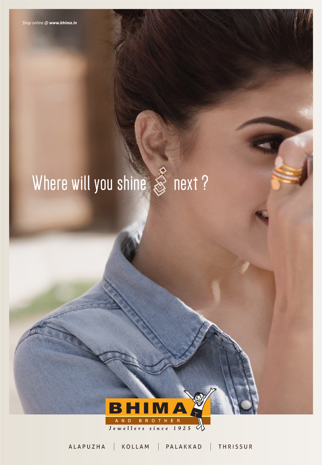 Where will you shine next by Bhima Jewellers | Print mock-up 4 by Stark Communications Pvt Ltd