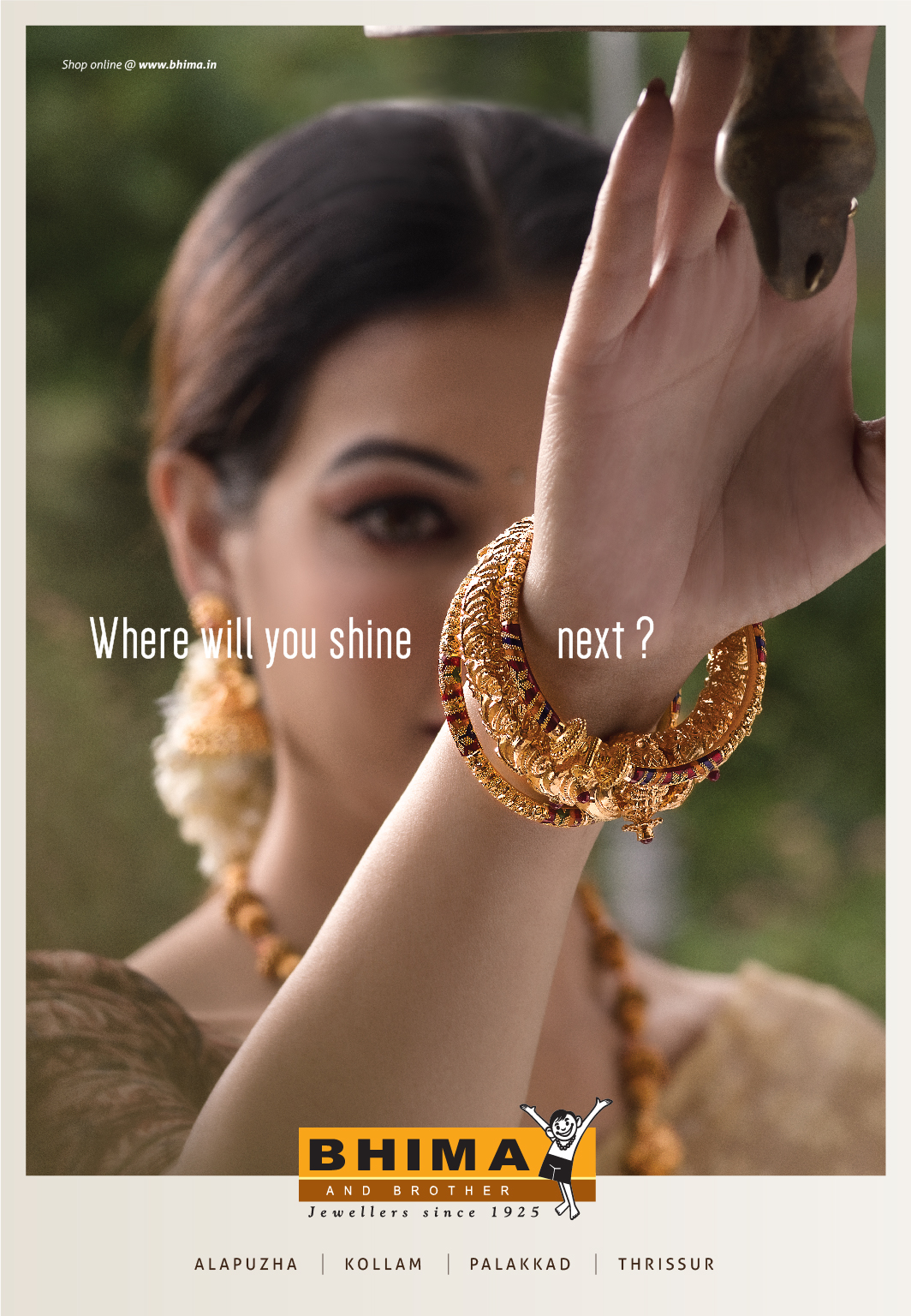 Where will you shine next by Bhima Jewellers | Print mock-up 5 by Stark Communications Pvt Ltd