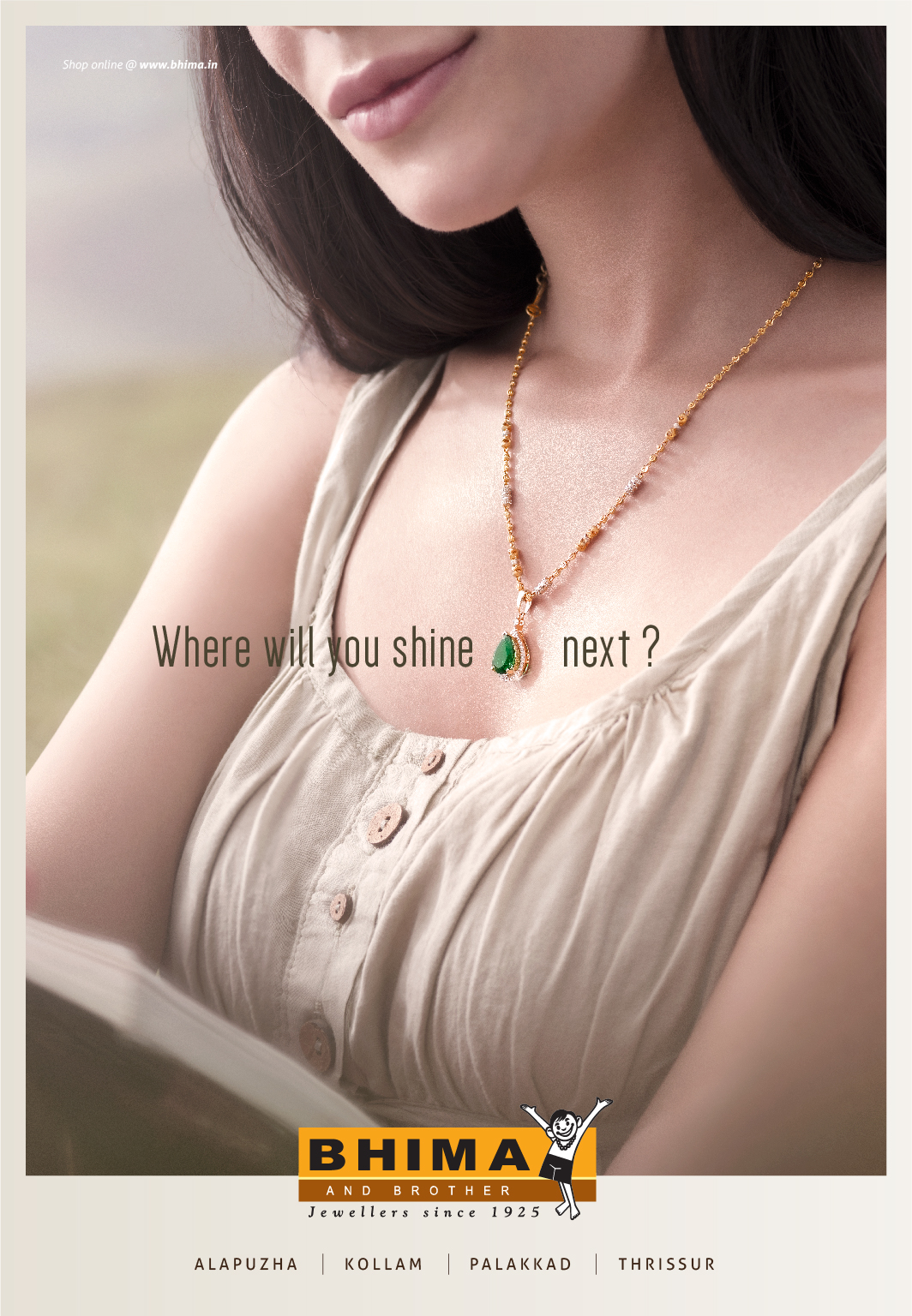 Where will you shine next by Bhima Jewellers | Print mock-up 3 | Stark Communications Pvt Ltd