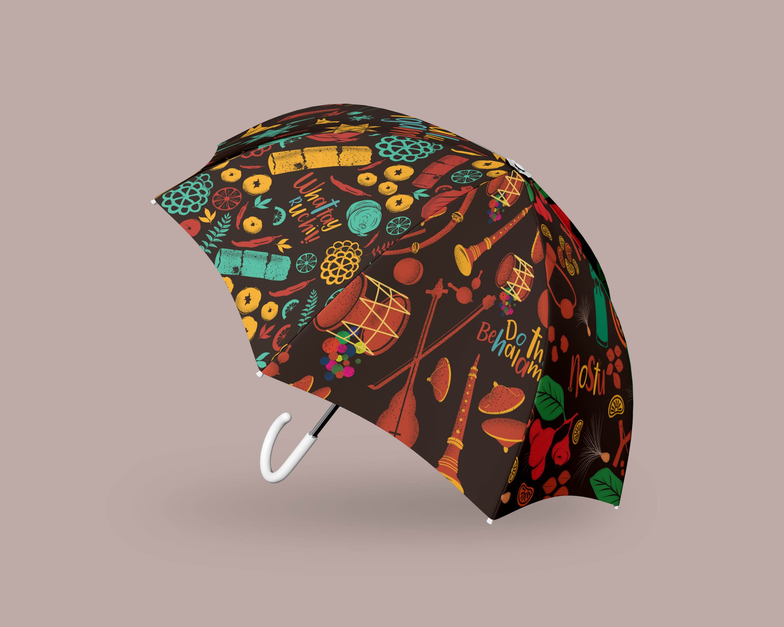 Monsoon Art Umbrella for Zee Keralam | Umbrella mock-up 4 by Stark Communications Pvt Ltd