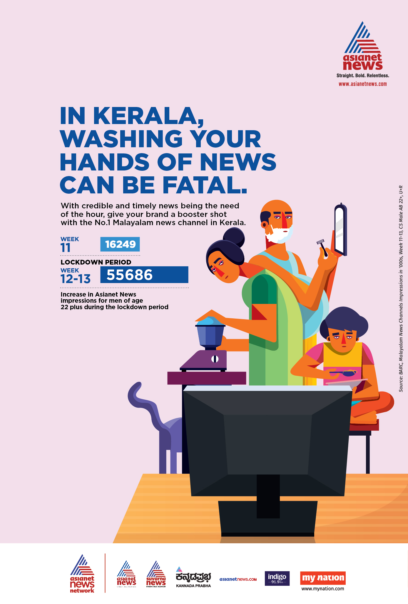 Social Distancing Awareness by Asianet News | Print mock-up 2 by Stark Communications Pvt Ltd